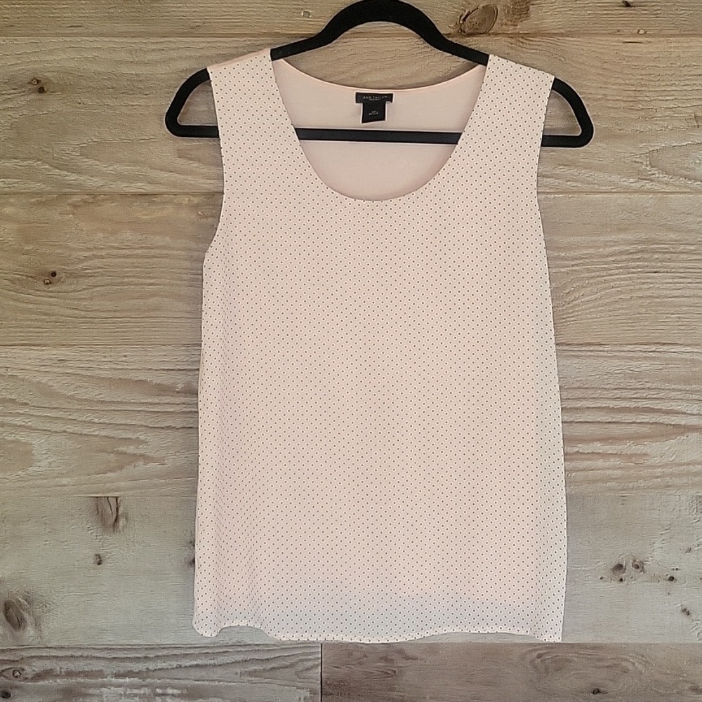 Ann Taylor Factory XSmall Peach Printed Layered Tank